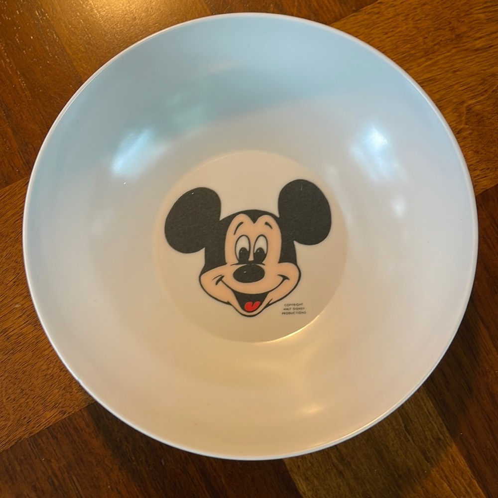 VINTAGE 1980S MICKEY MOUSE MELAMINE BOWL